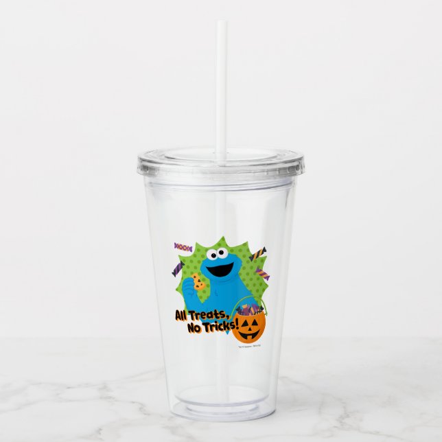 Vaso Acrílico Cookie Monster | ¡Todos los tratamientos, sin truc (Anverso)