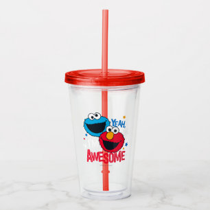 Vaso Acrílico Cookie Monster y Elmo   Sí, soy increíble