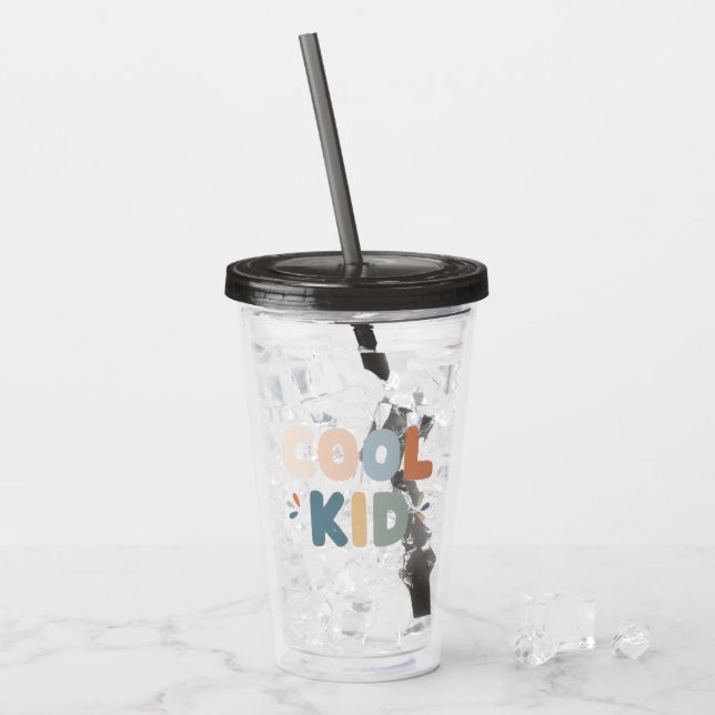 Vaso Acrílico Cool Kid - Trendy Tumbler for All  (Anverso (hielo))