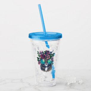 Vaso Acrílico Coon de lujo de Maine