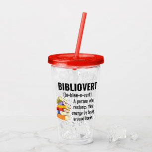 Vaso Acrílico Copa Adicto al Libro Bibliovert Insult