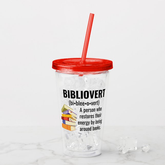Vaso Acrílico Copa Adicto al Libro Bibliovert Insult (Reverso (hielo))