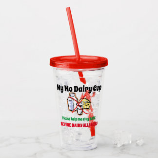 Vaso Acrílico Copa de Alimentos Lácteos de personalizable