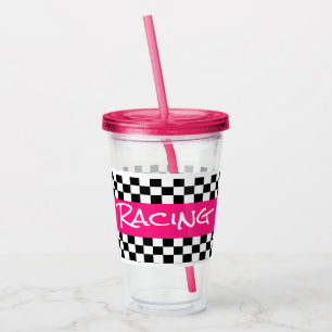 Vaso Acrílico Copa de Carreras Rosa de las Damas