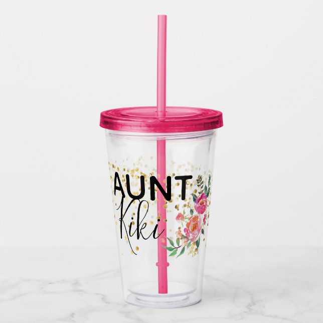 Vaso Acrílico Copa de Tía Personalizada (Anverso)