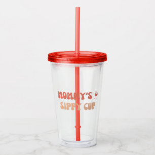 Vaso Acrílico Copa Sippy de mamá - Graciosas etiquetas de vino p