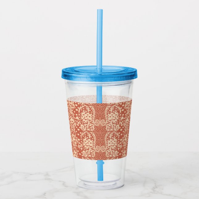 Vaso Acrílico Copas de flores de bulbo de rosa (Anverso)