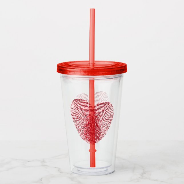 Vaso Acrílico Corazón (Anverso)