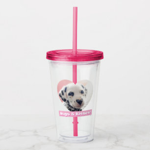 Vaso Acrílico Corazón de Nariz Dálmata