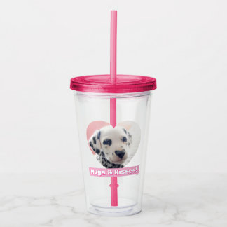 Vaso Acrílico Corazón de Nariz Dálmata