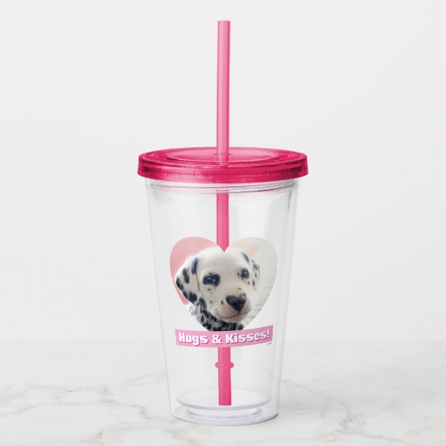 Vaso Acrílico Corazón de Nariz Dálmata (Anverso)