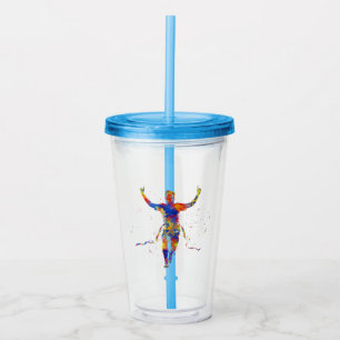Vaso Acrílico Corredor de línea de acabado de color de agua