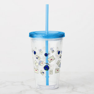 Vaso Acrílico Correo alrededor del mundo