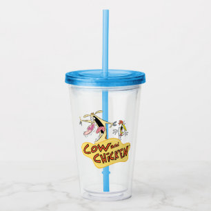 Vaso Acrílico Cow and Chicken Logo Graphic