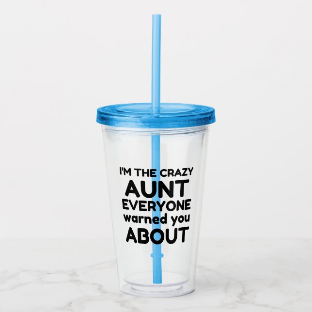 VASO ACRÍLICO CRAZY AUNT (Anverso)