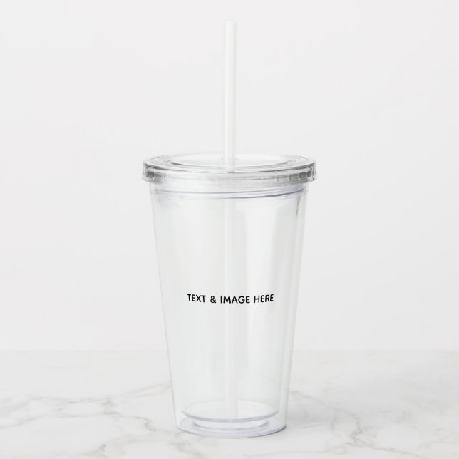 Vaso Acrílico Crea tu propio blanco (Anverso)