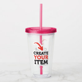 Vaso Acrílico CREA-TU-PROPIO DIY Personalizado carga tu diseño