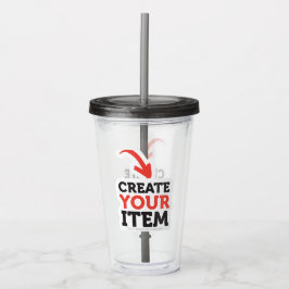 Vaso Acrílico CREA-TU-PROPIO DIY Personalizado carga tu diseño