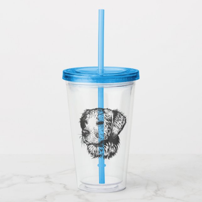 Vaso Acrílico Crea tu propio perro de compañía personalizado (Anverso)