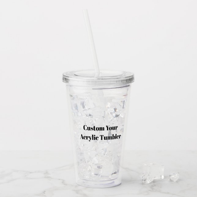 Vaso Acrílico Crea tu propio simple  (Anverso (hielo))