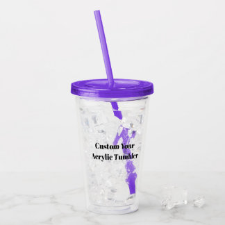 Vaso Acrílico Crea tu propio simple Custom 16oz, Morado