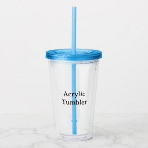 Vaso Acrílico Crea tu propio simple personalizado 16oz transpare