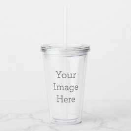Vaso Acrílico Crea tu propio Tumbler transparente de 16 oz