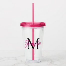 Vaso Acrílico Crear su propio monograma personalizado