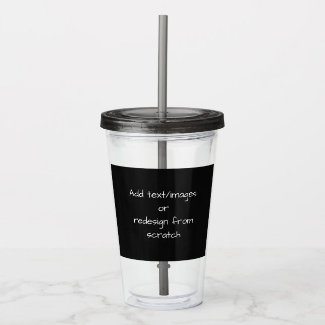 Vaso Acrílico Crear su propio personalizado (Anverso)