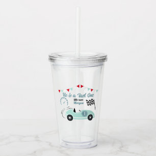 Vaso Acrílico Crecer Dos Rápidos Festividades De Carrera Azul Cu