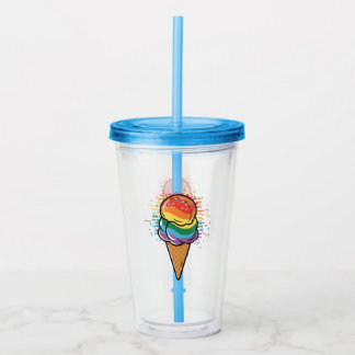 Vaso Acrílico Crema de hielo del orgullo LGBTQ+