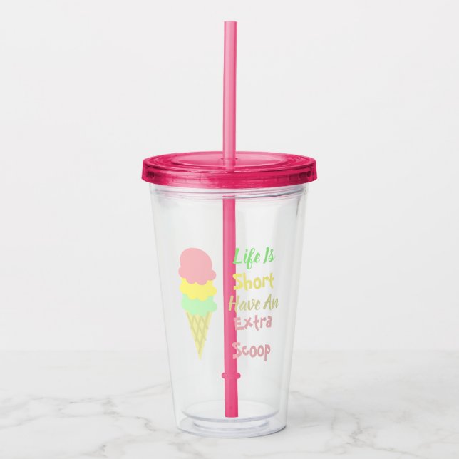 Vaso Acrílico Crema de hielo extra Scoop (Anverso)