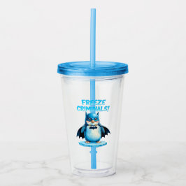 Vaso Acrílico Criminales congelados - Pingüino oscuro