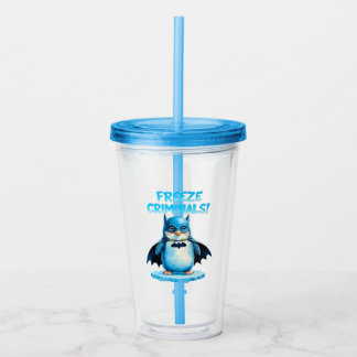 Vaso Acrílico Criminales congelados - Pingüino oscuro