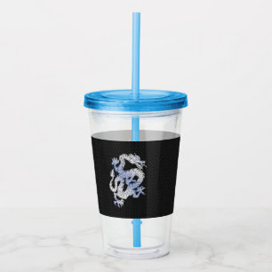 Vaso Acrílico Cromado como Dragon plata Estilo de piel de serpie