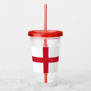 Vaso Acrílico Cruz de San Jorge ~ Bandera de Inglaterra