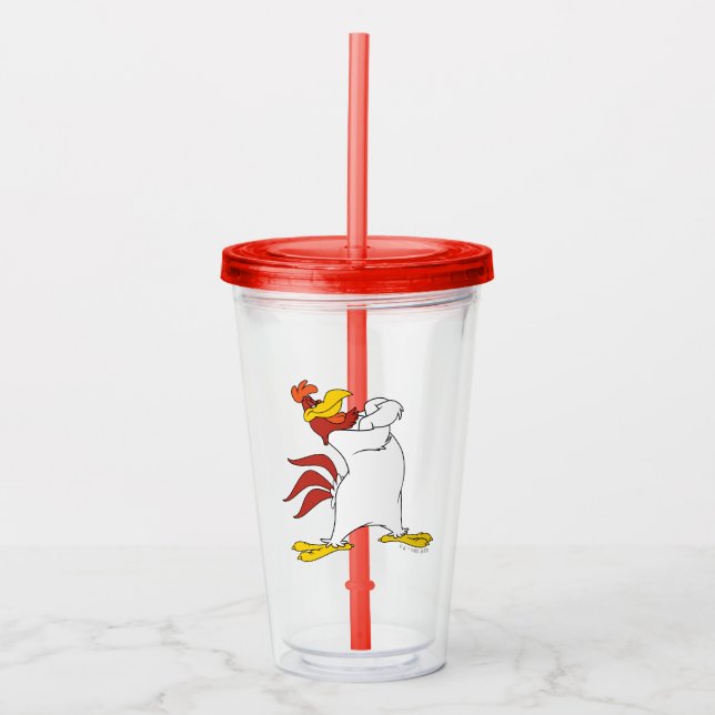 Vaso Acrílico Cruzan los brazos de Lehorn Foghorn (Anverso)