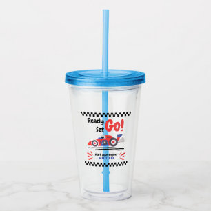Vaso Acrílico Cualquier Edad Juego Listo Para Cumpleaños Ir Carr
