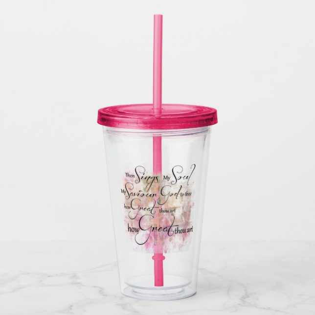 Vaso Acrílico Cuán grande eres (Anverso)