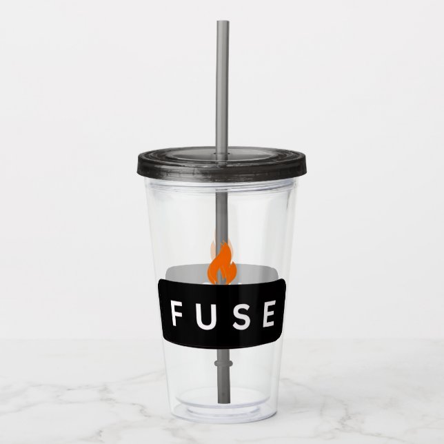 VASO ACRÍLICO CUBO DE FUSIBLES CON LA TAPA Y LA FLECHA (Anverso)