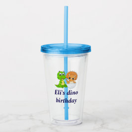 Vaso Acrílico cumpleaños de Dinosaur