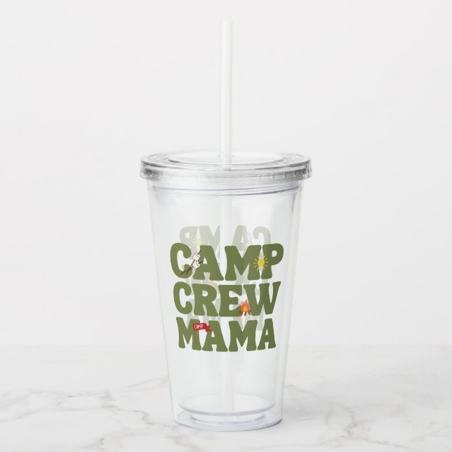 Vaso Acrílico Cumpleaños de la tripulación del campamento Mama K (Anverso)