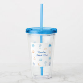 Vaso Acrílico Cumpleaños en el Club de Playa