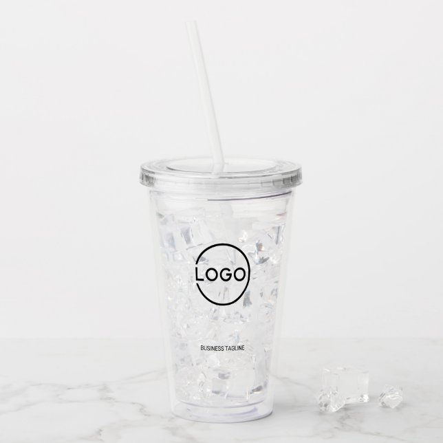 Vaso Acrílico Custom Business Logo with Custom Text (Anverso (hielo))