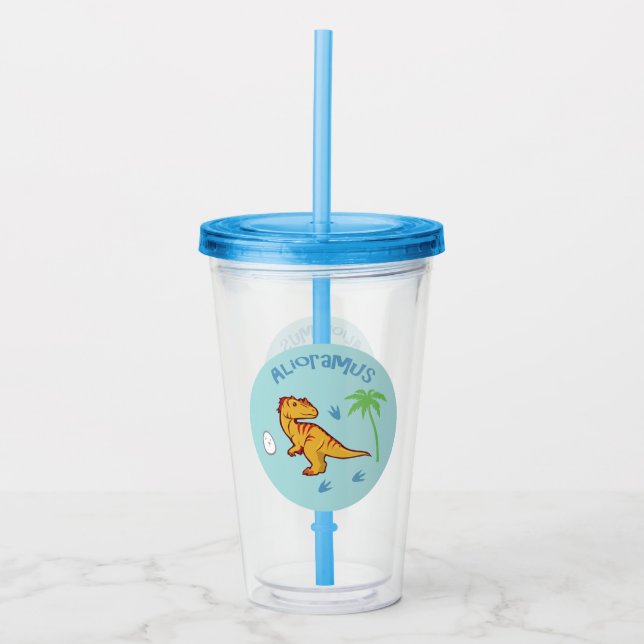Vaso Acrílico Cute Alioramus (Anverso)