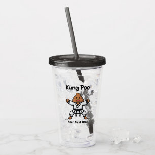Vaso Acrílico Cute Kung Poo Karate