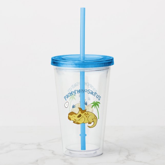 Vaso Acrílico Cute Pachyrhinosaurus (Anverso)