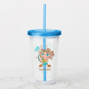 Vaso Acrílico Cute Sagittarius Kid