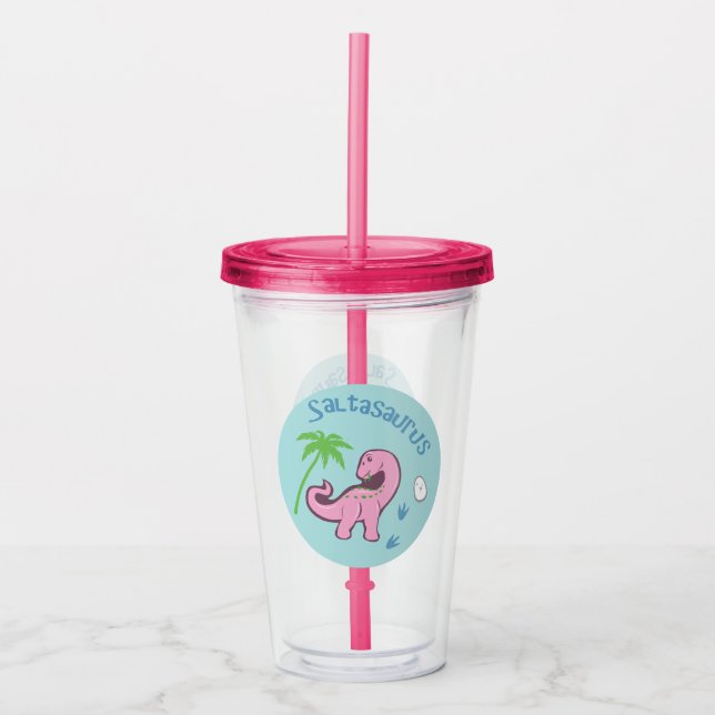 Vaso Acrílico Cute Saltasaurus (Anverso)
