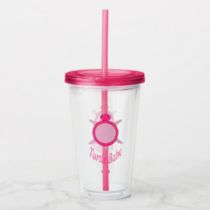 Vaso Acrílico Cutícula de tortuga rosa